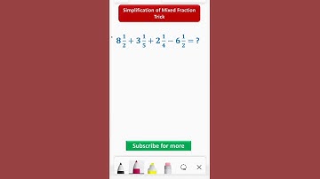 Simplification Of Mixed Fraction | Simplification Concept/Trick #simplificationshorttrick #shorts
