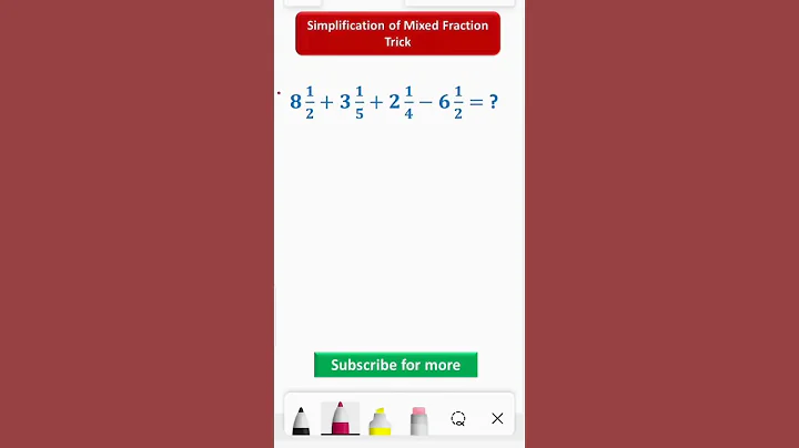 Simplification Of Mixed Fraction | Simplification Concept/Trick #simplificationshorttrick #shorts