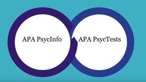 Using APA PsycTests® with APA PsycInfo®