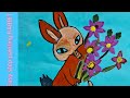 Easy step painting RABBIT with Flower plant/cute Khargosh video/how to draw Khargosh/