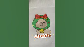 Draw a cute capybara ✏️ #art #drawing #shorts #capybara