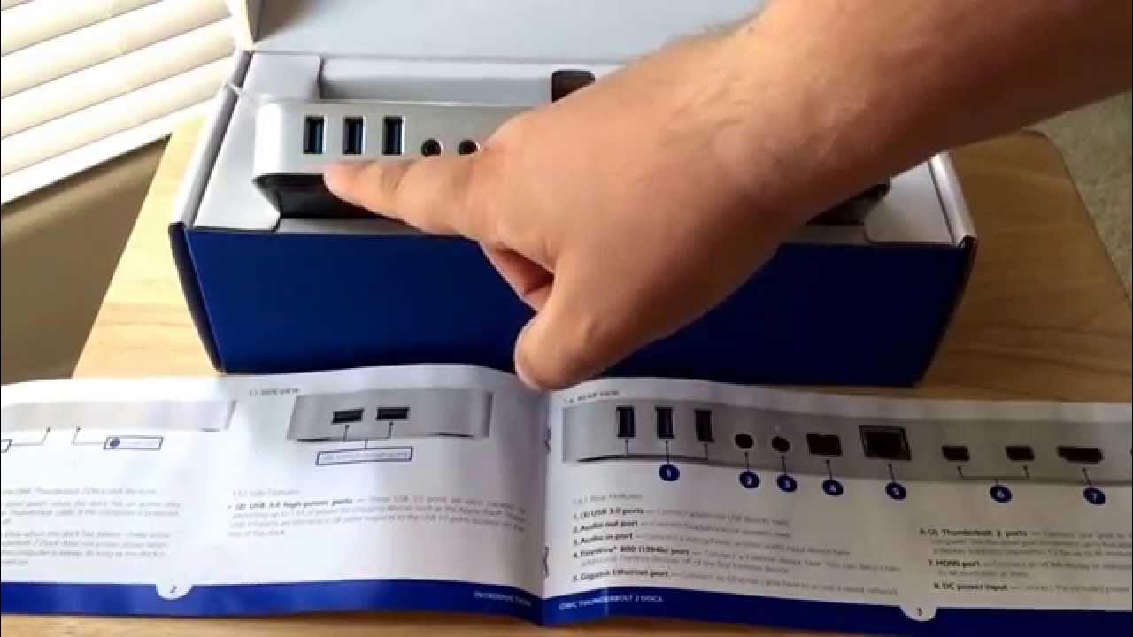OWC Thunderbolt 2 Dock With 12 Ports Unboxing 4-27-15 - YouTube