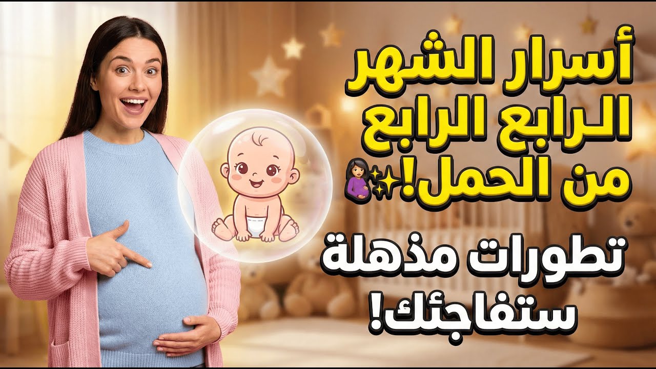 أسرار الشهر الرابع من الحمل.. تطورات مذهلة للجنين وتغيرات ستفاجئك! 🤰✨