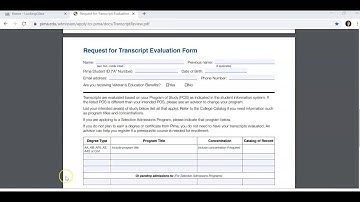 Request Transcript Evaluation