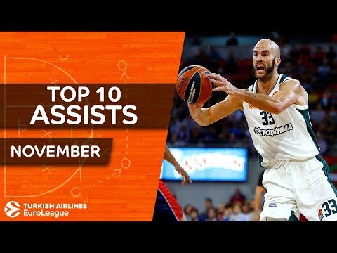 Turkish Airlines EuroLeague, Top 10 Assists, November