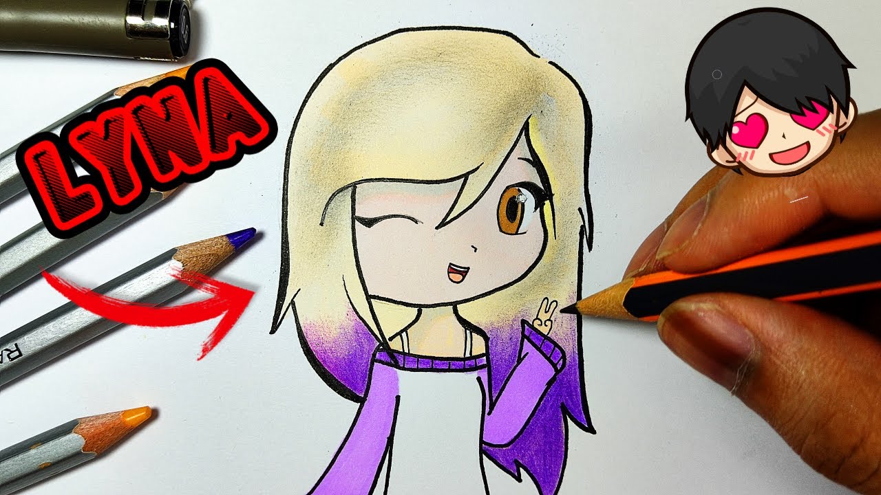 como DIBUJAR a LYNA | facil PASO a PASO | HOW to DRAW LYNA | dibujando  youtubers - thptnganamst.edu.vn