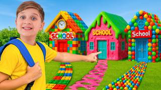 3 CRAZY Schools Challenge! 🏫 Slime, LEGO & Balls + More Funny Challenges!