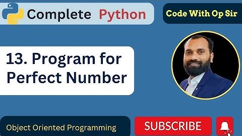13.  Perfect Number Program in Hindi