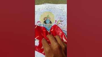 Shree Krishna painting (spill art)#art #krishna #artist