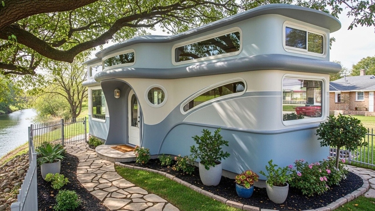 Unbelievable Cozy Modern Tiny House Lifestyle — Mini Garden, Outdoor Living & Canal Paradise!