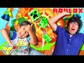 Ryan vs minecraft creepers in roblox lets play roblox creeper chaos with ryans daddy