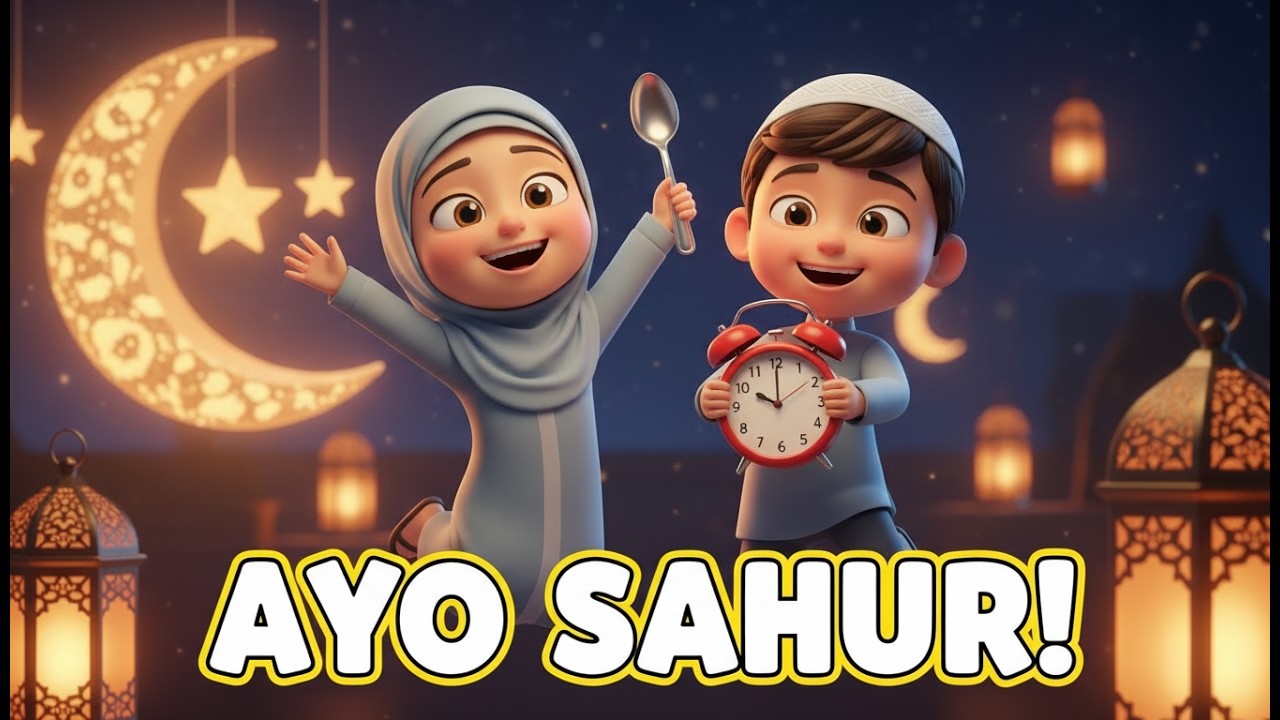 Ayo Sahur! 🌙 Lagu Anak Ramadhan Ceria | Belajar Puasa dengan Gembira | JIBI INDONESIA
