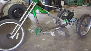 3 wheeled chopper built from OCC chopper bike