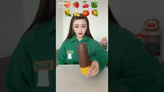 EMOJI EATING CHALLENGE, dip in chocolate | #asmr  #kawaiieatingasmr #food  #shorts screenshot 1