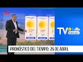 Pronóstico del tiempo: Jueves 25 de abril 2024 | TV Tiempo