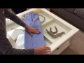 Folding a dress shirt for packing