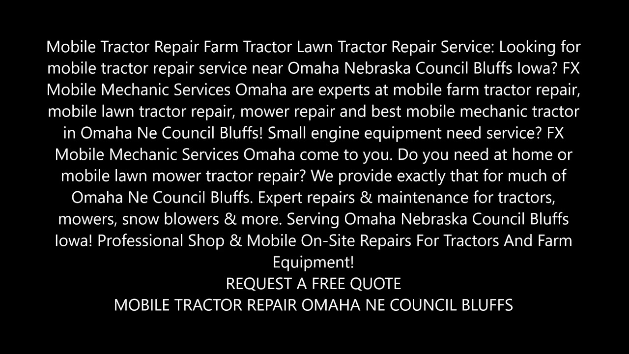 mobile tractor repair service