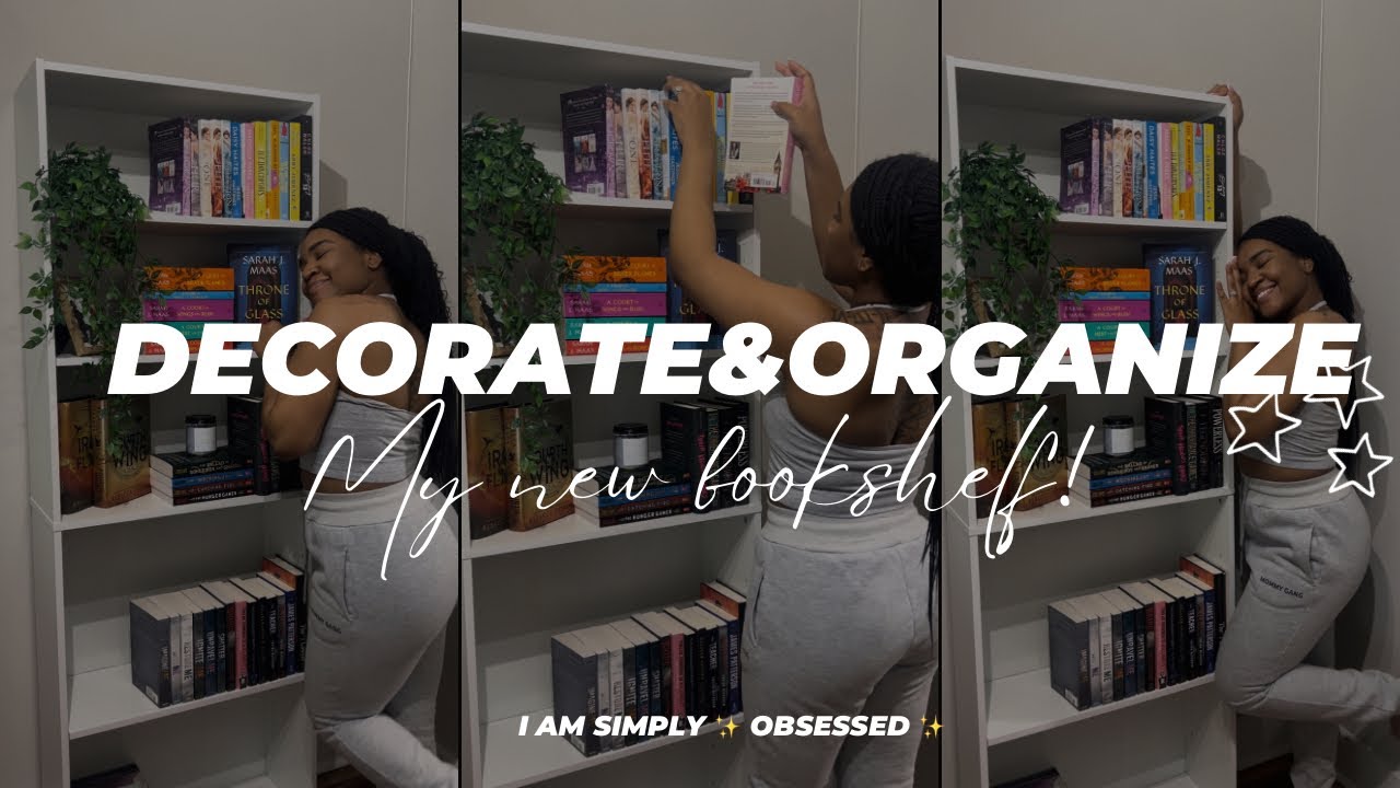 I UPGRADED AND GOT A NEW BOOKSHELF 📚🤭🥰💅🏽| organize + decorate my new ...