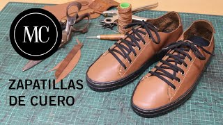 Zapatillas de cuero DIY.