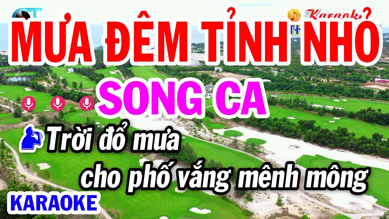 Karaoke Mưa Đêm Tỉnh Nhỏ Song Ca Nhạc Sống Mới | Thầy Tiến KuTe