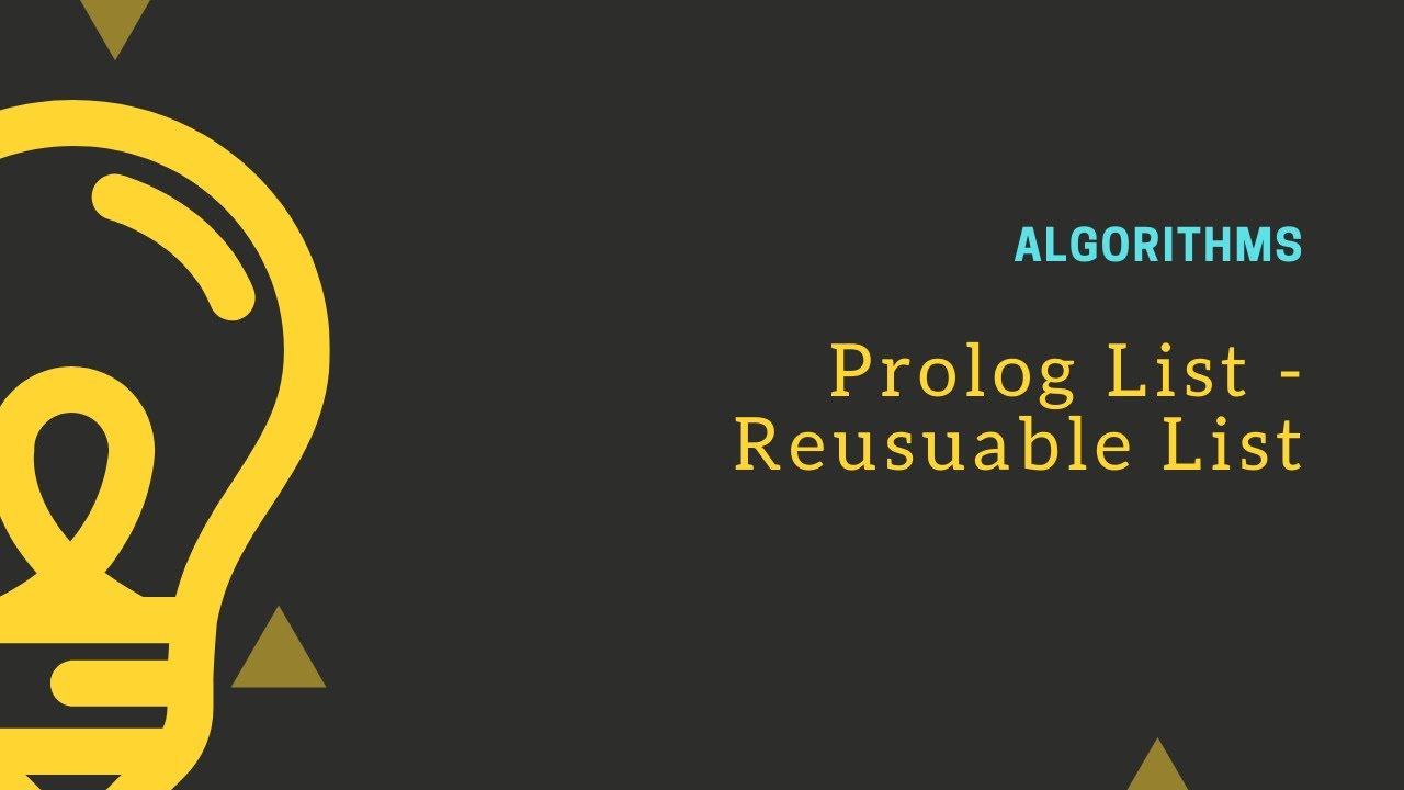 Prolog List : How to create reusuable list in Prolog? - YouTube