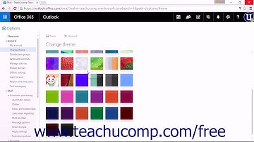 Outlook on the Web Tutorial Applying a Theme Microsoft Training