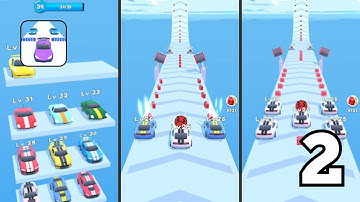 Merge Car Run - Evolution Race : Gameplay Walkthrough Part 2 Levels 21 - 40 (Android,IOS)