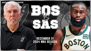 Boston Celtics vs San Antonio Spurs Full Game Highlights | Dec 31 | 2024 NBA Season