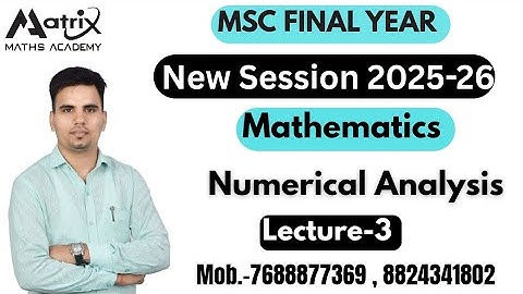 Msc final year # Iteration Method # Aitken