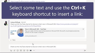 Insert Links with the Ctrl+K Keyboard Shortcut in Microsoft Teams