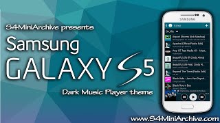 (KitKat) Dark Galaxy S5 Music Player Theme for Galaxy S4 mini screenshot 2