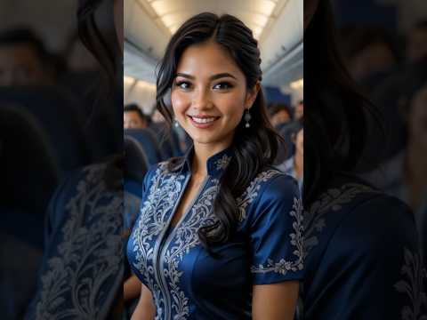 The Most Beautiful Flight Attendant Around the World Shorts Flight AI beautiful