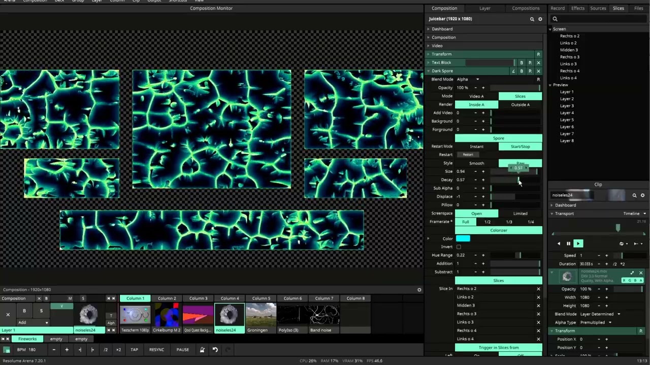 Resolume Plugin: Dark Spore