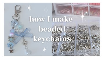 how to make cute beaded keychains! ⋆౨ৎ˚⟡˖ ࣪