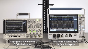 Comparatia ecranelor osciloscoapelor Tektronix MDO 3 Series vs Keysight Technologies DSOMSOX 3000T