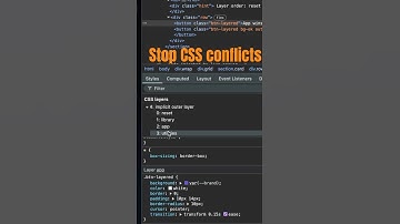 Stop CSS conflicts with CSS @layer #shorts #csstricks