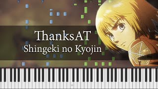 ThanksAT (Attack on Titan Season 3 OST) | Piano Cover + Sheet Music