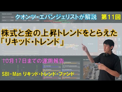 【動画解説】SBI-Manリキッド・ドレンド・ファンドの10月17日までの運用報告（クオンツ・エバンジェリストが解説）