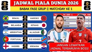2026 World Cup Schedule - 2026 World Cup Standings - Portugal vs Congo - Brazil vs Morocco