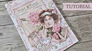 One sheet mini album Tutorial #3|Marina Manioti