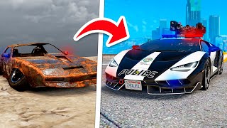 CONSERTEI O CARRO DA POLÍCIA QUEBRADO NO GTA 5