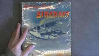 Box full of vintage aviation books manuals and magazines