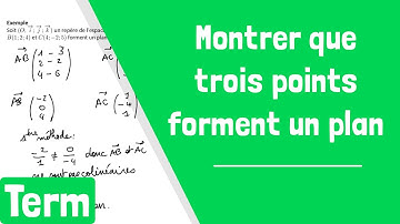 Comment montrer que trois points de l