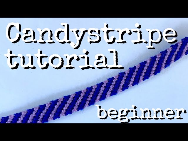 broken candystripe tutorial (beginner) || friendship bracelets - YouTube