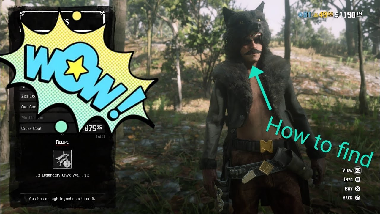 Legendary onyx wolf location RDR2 YouTube