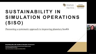 Intro to SISO - Sustainability in Simulation Operations (for healthcare simulation)