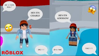 Pretending to be Charli D'amelio and Addison Rae on Roblox!!