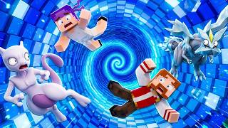 SUPER QUEDA com LUCKY BLOCK de PIXELMON | MEWTWO vs KYUREM no MINECRAFT