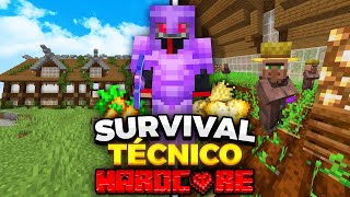 Hice una GRANJA de ALDEANOS &amp; un TRADING HALL en mi SURVIVAL TECNICO HARDCORE 1.19!✌ (#2)