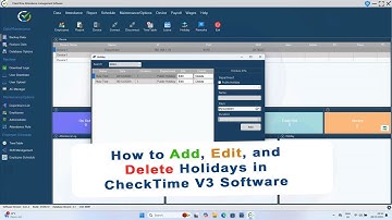 How to Add, Edit, and Delete Holidays in CheckTime V3 Software #aipowered
